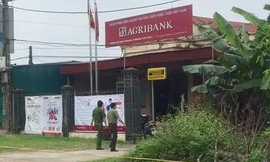 Ngân hàng Nông nghiệp và Phát triển nông thôn Việt Nam (Agribank), chi nhánh xã Thanh Hà, nơi xảy ra vụ cướp.