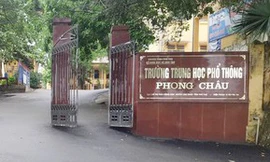 Trường THPT Phong Châu, nơi xảy ra vụ việc. 