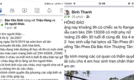 Thông tin, hình ảnh sai sự thật về việc 3 cháu gái bị mất tích đăng trên trang mạng xã hội.