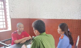 Đối tượng Lê Hiếu Nghĩa tại cơ quan điều tra.