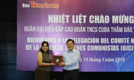 Đoàn đại biểu cấp cao T.Ư Đoàn TNCS Cuba thăm báo Tiền Phong