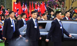 Nhìn gần đội an ninh lừng danh bảo vệ lãnh đạo Triều Tiên ở Việt Nam