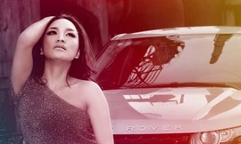 Mỹ nhân đẹp dịu dàng bên range rover