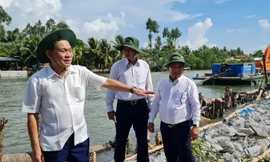 Một đoạn sạt lở tại huyện Thới Lai, TP Cần Thơ