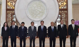 Phó Thủ tướng Trần Lưu Quang tại cuộc gặp Bí thư tỉnh uỷ và các quan chức tỉnh Vân Nam, Trung Quốc. (Ảnh: Mofa)