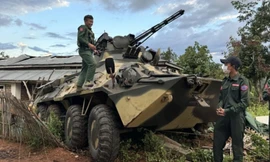 Khu vực cửa khẩu Kyin San Kyawt. (Ảnh: MRTV)