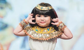 'Bánh rán' Bảo Trân hóa Nữ hoàng Ai Cập mũm mĩm