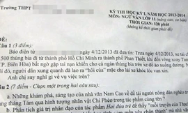 Đề Văn về vụ ‘hôi’ bia: 9 em đạt điểm tối đa