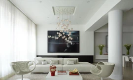 Không gian trắng hoàn hảo cho phòng khách