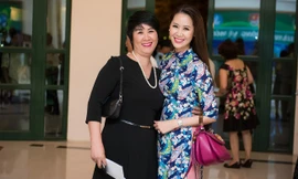 Dương Thuỳ Linh xinh đẹp trong áo dài do Hoa hậu Ngọc Hân thiết kế