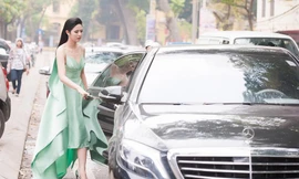 Ngọc Hân mặc nguyên đồ dự event lộng lẫy ra sân bay