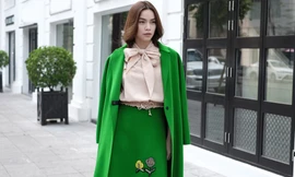 Hà Hồ mặc sành điệu dạo phố mùa đông Hà Nội