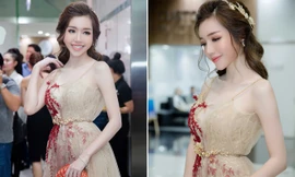 Diện váy màu nude, 'gái hai con' Elly Trần hút mọi ánh nhìn