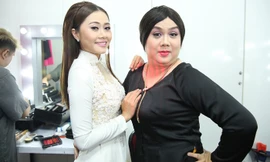 Danh hài Gia Bảo giả gái, 'đọ sắc' bên bà xã