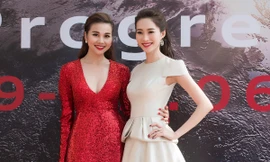 Hoa hậu Thu Thảo thanh lịch 'đọ dáng' siêu mẫu Thanh Hằng