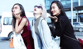 Xuân Lan cùng dàn mẫu trẻ sành điệu gây náo loạn sân bay