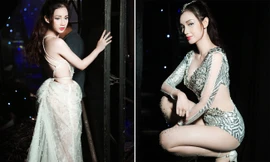 'Gái một con' Quỳnh Chi ấn tượng với váy cắt xẻ táo bạo