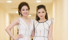 Dương Hoàng Yến, MC Thùy Linh mặc đồ đôi trên thảm đỏ