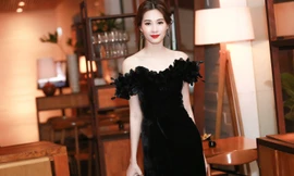 Hoa hậu Thu Thảo vai trần sang trọng, quyến rũ