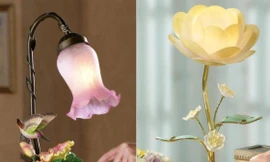 Lung linh nội thất với đèn hình hoa