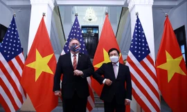  Phó Thủ tướng, Bộ trưởng Ngoại giao Phạm Bình Minh tiếp đón Ngoại trưởng Mỹ Mike Pompeo ngày 30/10Ảnh: Quang Hiếu 