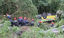 Hiện trường vụ tai nạn Ảnh: Thanh Trần 