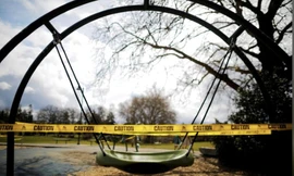 Một khu vui chơi trẻ em ở Seattle, bang Washington, đóng cửa hôm 24/3 vì dịch COVID-19Ảnh: Reuters