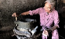 Cối đá ngày mưa