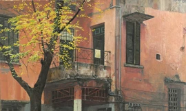 Sắc  xuân- Phạm Bình Chương. Sơn dầu trên toan. 80 x100 cm- 2017 