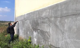 Vết nứt kéo dài ở phần móng 