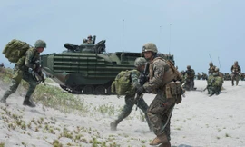 Lính Mỹ và Philippines tham gia tập trận trên đất Philippines hồi tháng 5/2018 Ảnh: AP