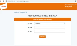 Giao diện trang web đối tượng dùng để lừa lấy thông tin thẻ game Ảnh: Công an tỉnh Kon Tum