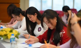 Các thí sinh đang làm bài thi trắc nghiệm tại vòng sơ khảo