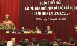 Các đại biểu tham dự Hội thảo khoa học quốc gia “Cuộc chiến đấu bảo vệ biên giới phía Bắc của Tổ quốc - 40 năm nhìn lại” ảnh: Như Ý 