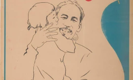 Tranh cổ động về Bác trưng bày dịp này tại Bảo tàng Hồ Chí Minh