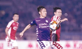 Cuộc đối đầu giữa CLB Hà Nội và CLB TP Hồ Chí Minh được xem là chung kết sớm của Cúp Quốc gia năm nay ảnh: HỮU PHẠM 