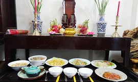 Mâm cơm cúng cho người đã khuất