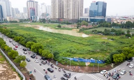 Cận cảnh công viên 'nghìn tỉ' đắp chiếu nhiều năm giữa Thủ đô