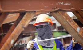 Gấp rút thi công cầu cạn nối vành đai 3 Hà Nội