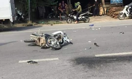 Một phần hiện trường vụ tai nạn