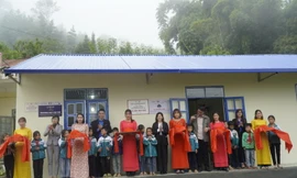 Khánh thành công trình trường đẹp cho em ở xã biên giới Lai Châu