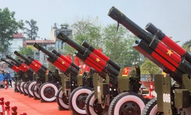 Nhìn gần dàn pháo chuẩn bị cho Lễ kỷ niệm 70 năm Chiến thắng Điện Biên Phủ