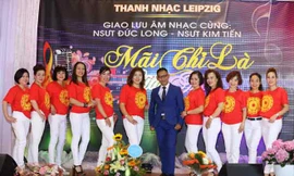 Thầy Đức Long cùng các học viên thanh nhạc tại Leipzig, Đức, hè 2018