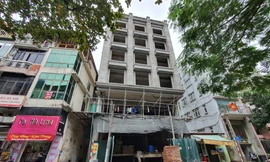 Công trình vi phạm trên phố Trương Hán Siêu vừa hoàn thiện