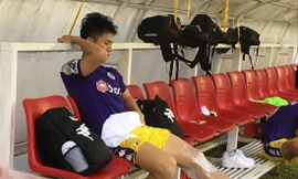 Đình Trọng dính chấn thương ngay trước ngày lên tập trung ĐTQG. ảnh: CTV 