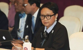 Ngoại trưởng Indonesia Retno Marsudi. Ảnh: AP 