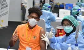 VĐV Indonesia được ưu tiên tiêm vắc-xin phòng dịch COVID-19. Ảnh: PSSI