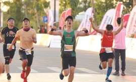 Anh Bùi Xuân Nam hào hứng trong lần đầu dự Tiền Phong Marathon