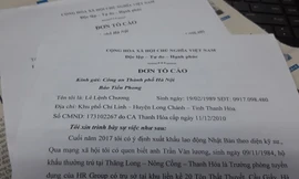 Đơn tố cáo của người lao động gửi đến báo Tiền Phong