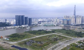 Khu đô thị mới Thủ Thiêm nhìn từ trên cao. Ảnh: Văn Minh